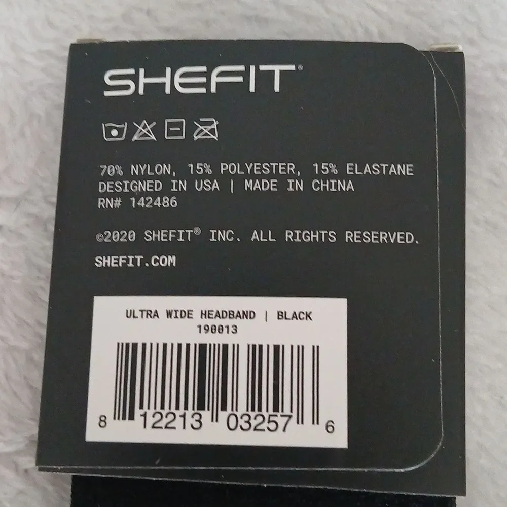 Shefit Ultra wide no slip silicone grip headbands  Set of 2 black  NEW